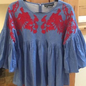Anthropologie peasant top